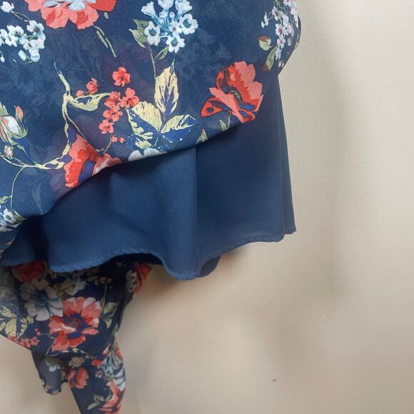 Alter'd State Maxi Dress S Navy Blue Floral Boho Cottagecore Modest Church Fairy - Picture 8 of 14